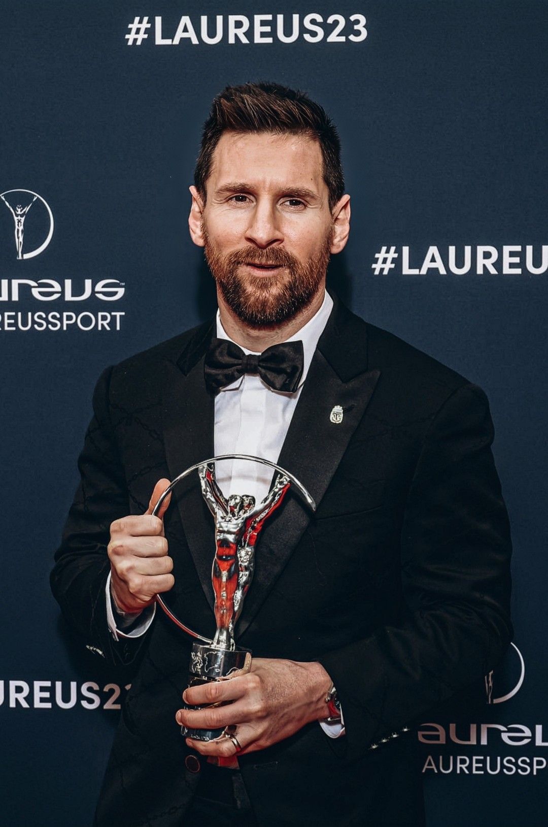 Messi after receicing Laureus award.