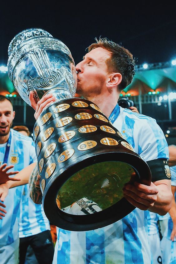 Messi after winning the Copa America